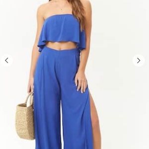 Palazzo slit pants and top